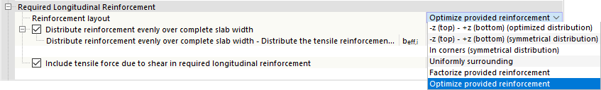 Reinforcement Layout for Determination of Required Longitudinal Reinforcement