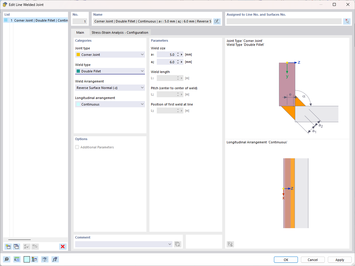 FAQ 005200 | Is it possible to calculate the weld stresses between surfaces with RFEM 6?