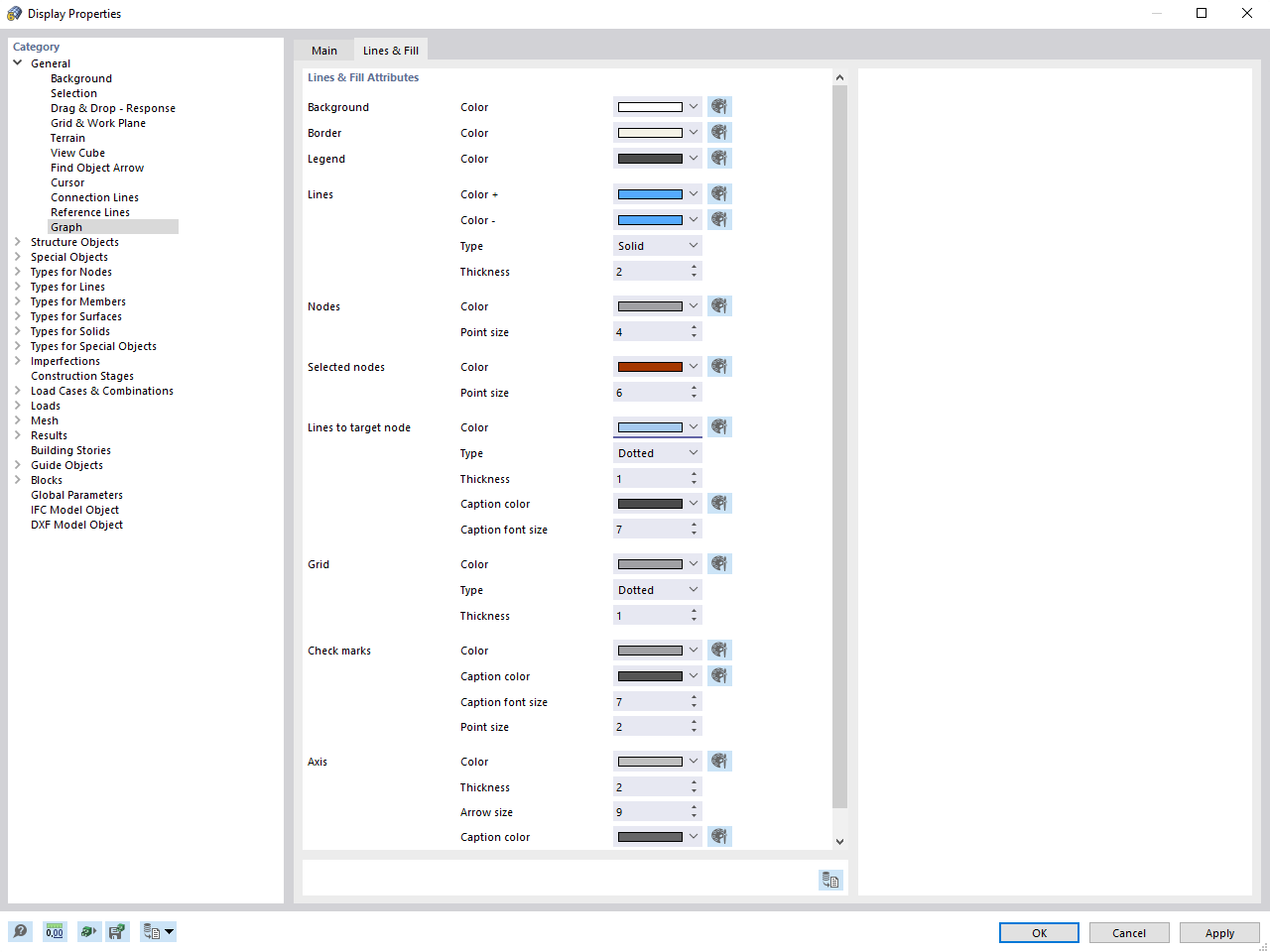 Display Properties for Diagrams