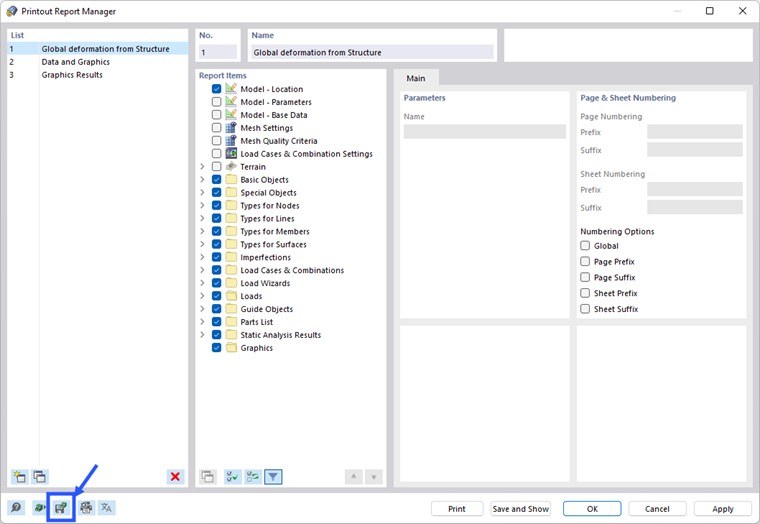 Saving Selected Printout Report as Template