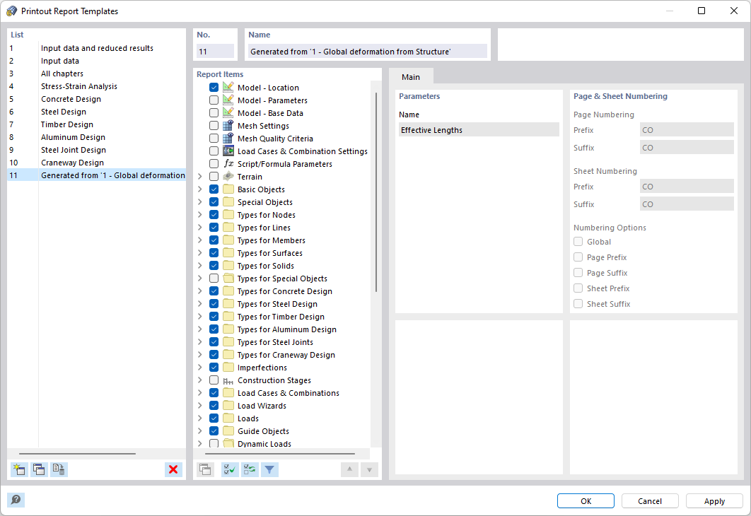 Saving Printout Report Template