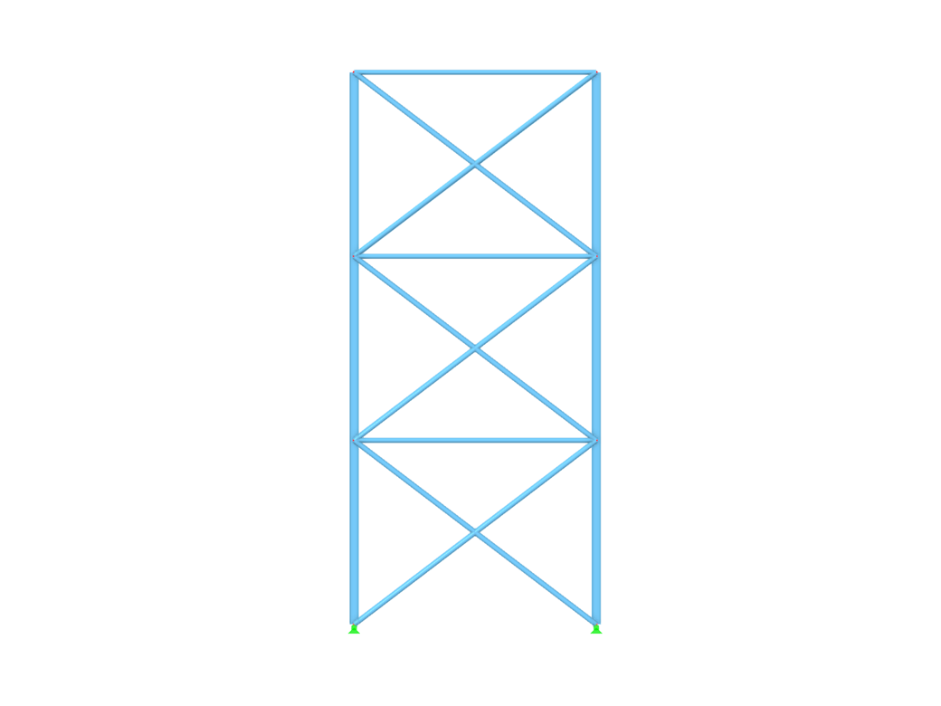 Steel Structure with Tension Members