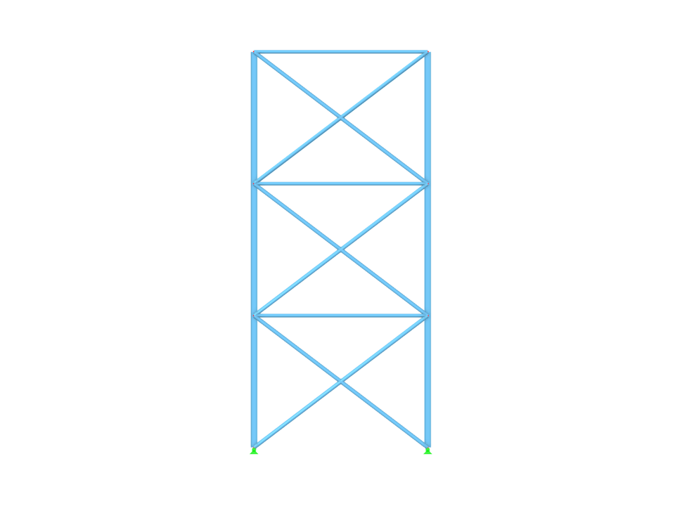 Steel Structure with Tension Members