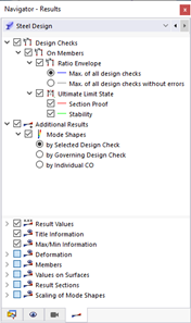 Steel Design in Navigator - Results