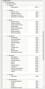 Adjusting Display Factors