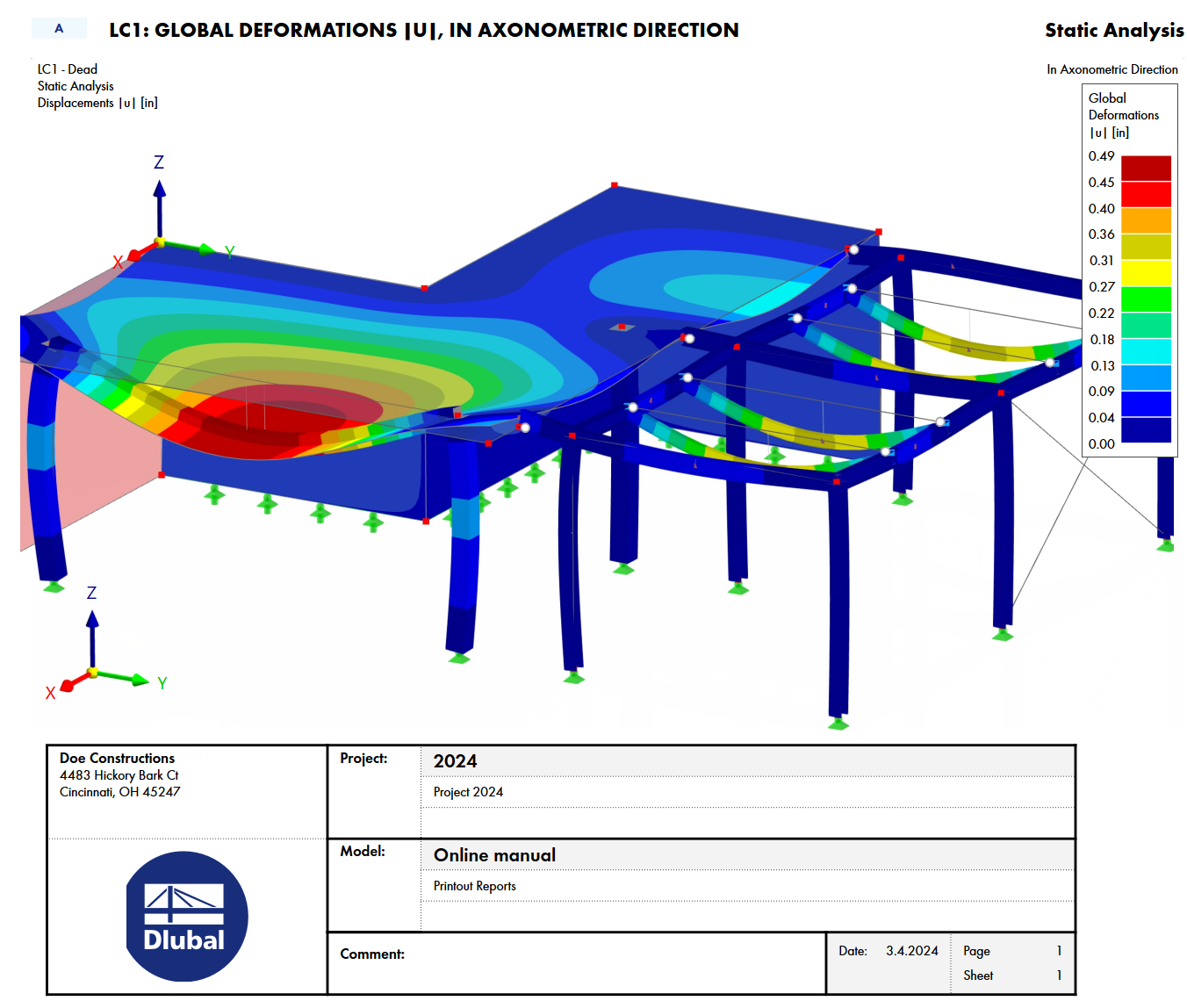 Graphic Printout with Title Block