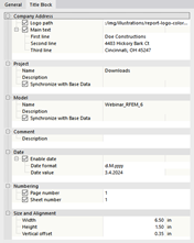 Adjusting Data for Title Block