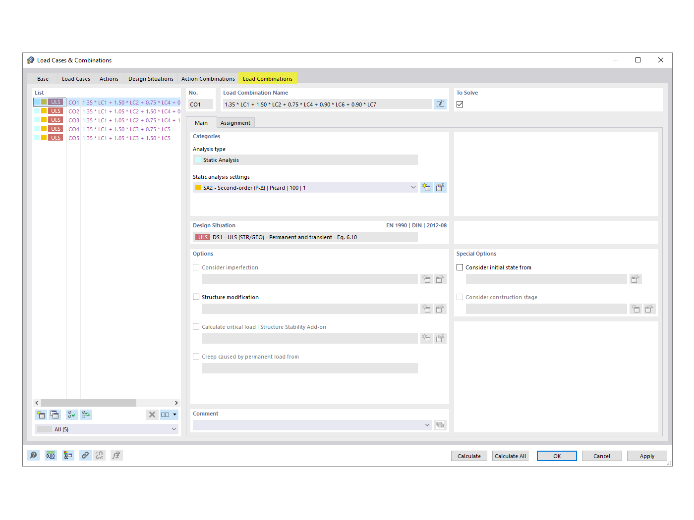 FAQ 005203 | Where can I activate the reduction of load combinations in RFEM 6? And how does this reduction work?