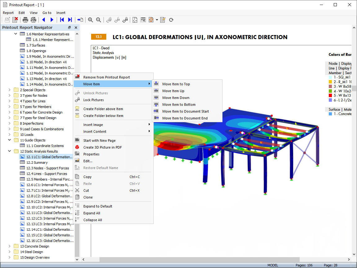 Shortcut Menu "Move Item"