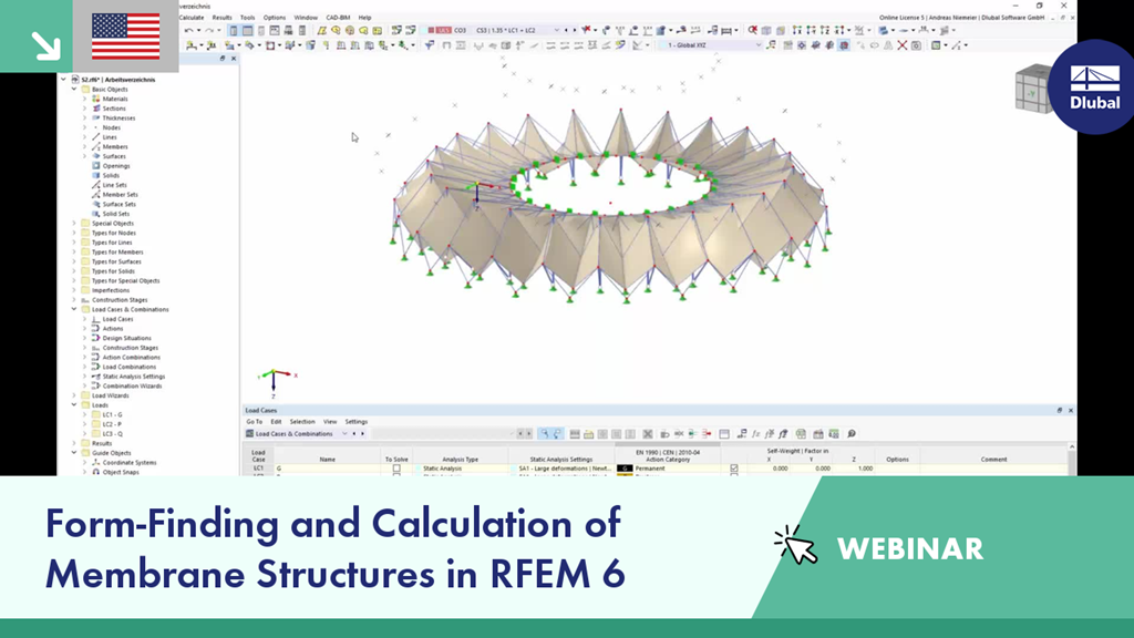 Form-Finding and Calculation of Membrane Structures