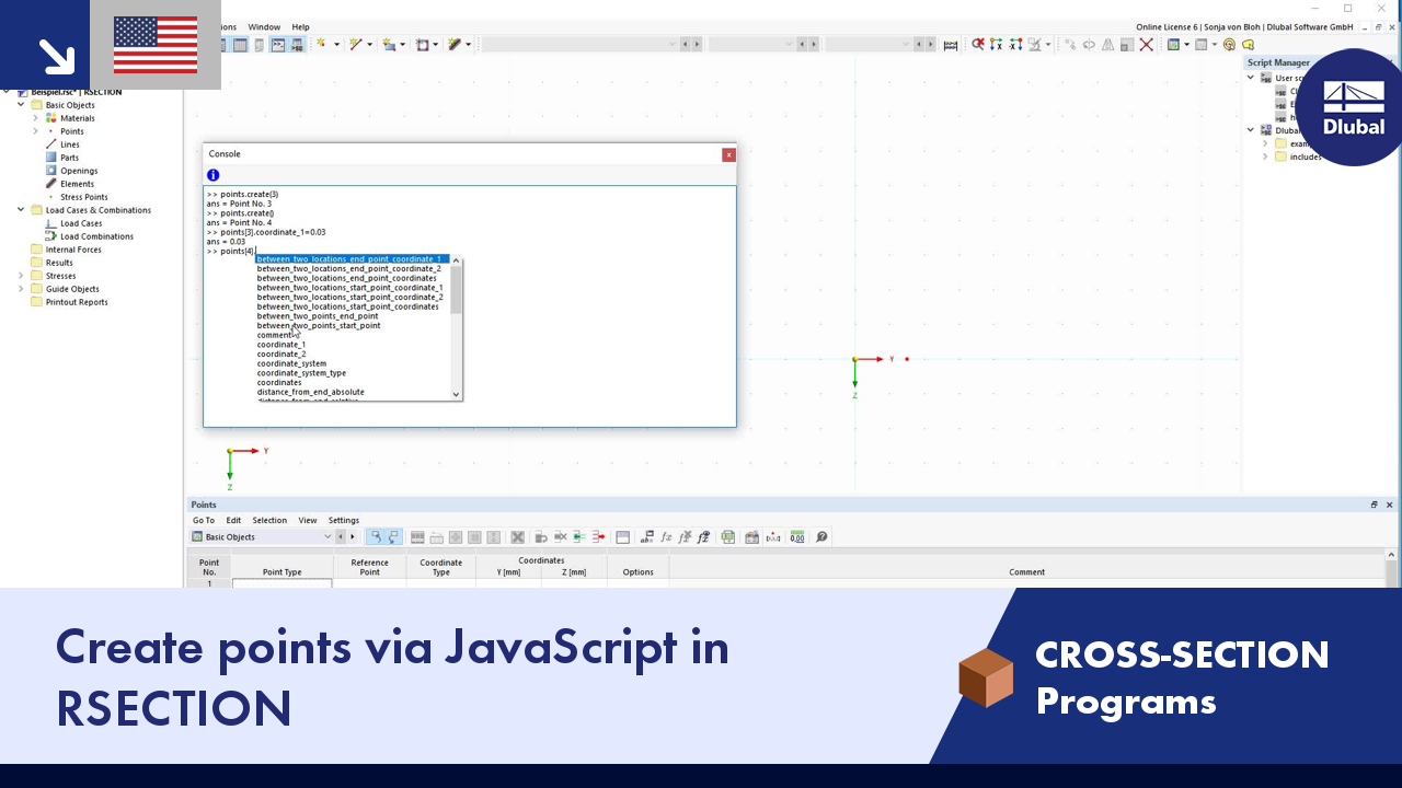 Create points via JavaScript