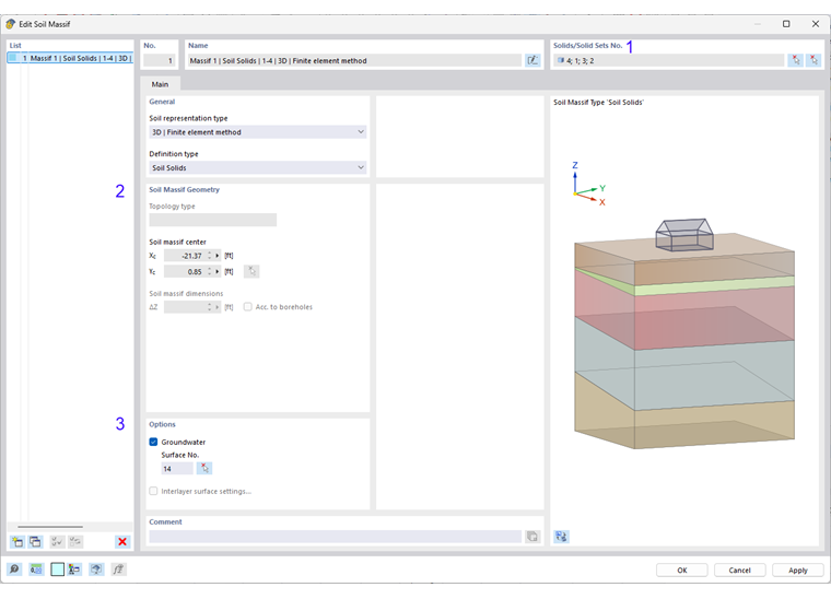 Soil Massiv Type | Soil Solid Set