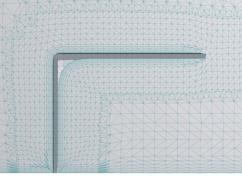 Finite Volume Mesh with Five Boundary Layers Near Surfaces