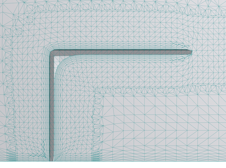 Finite Volume Mesh with Five Boundary Layers near Surfaces