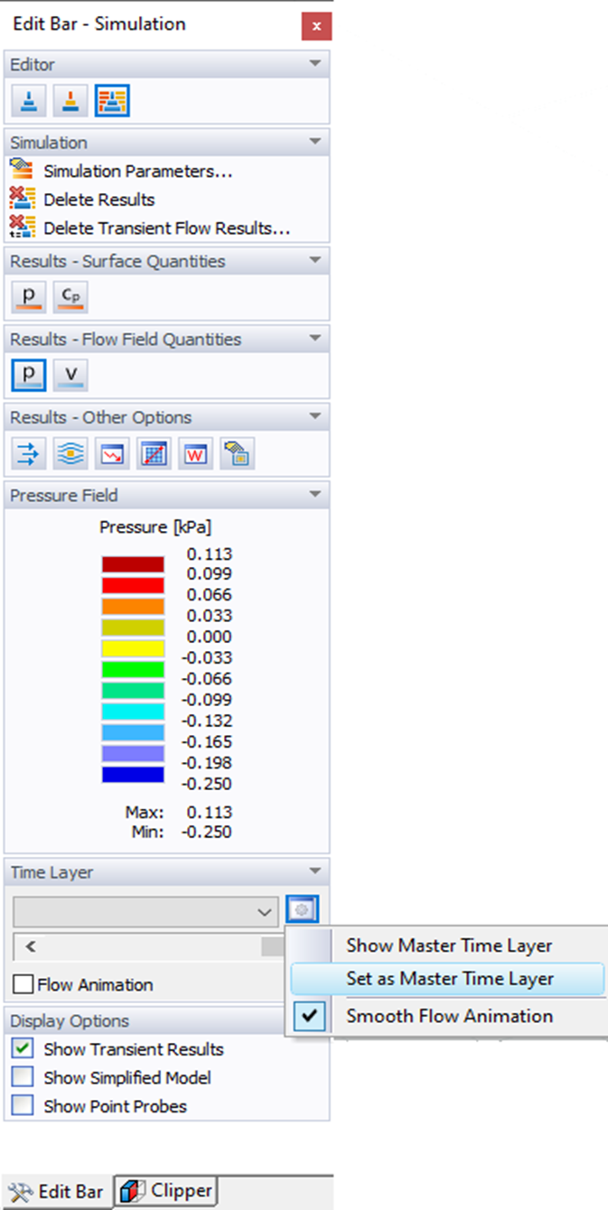 Option Edit Object, Master Time Layer