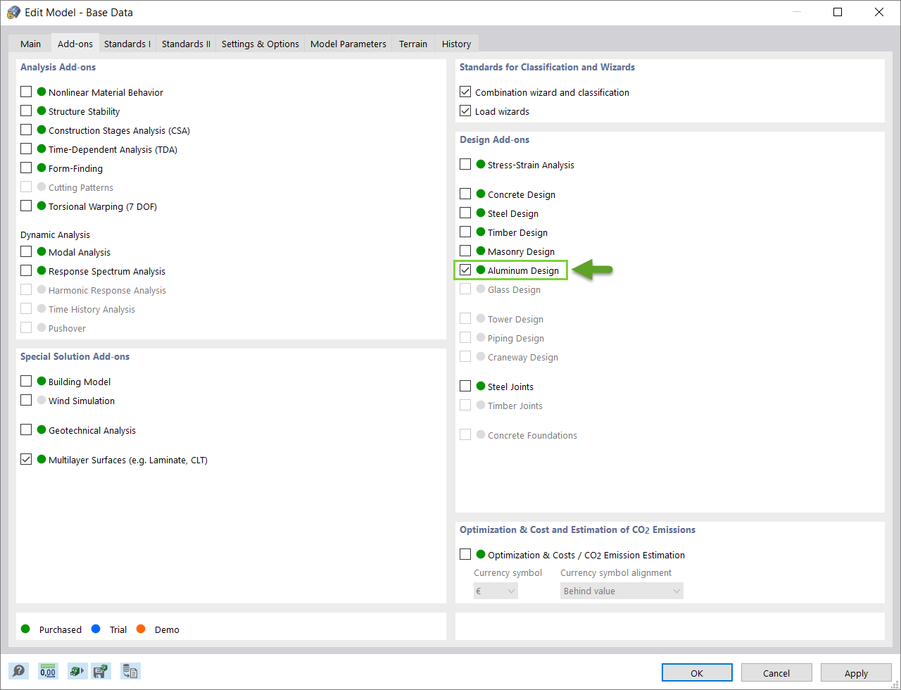 Activating Aluminum Design Add-on