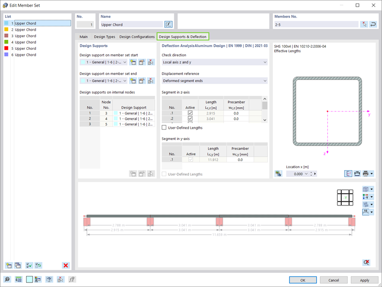 Design Supports and Deflection