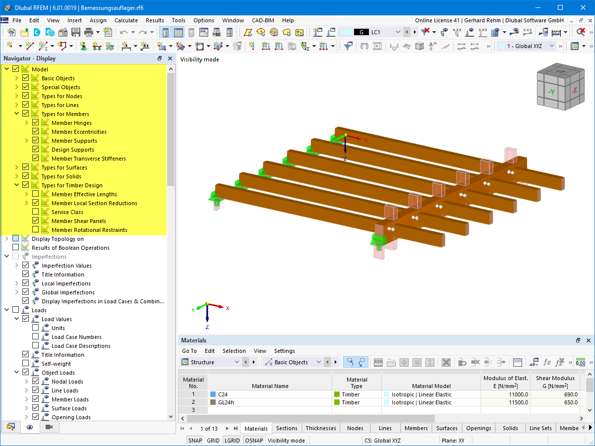 FAQ 005212 | Where can find the option to hide the defined types (for example, design supports or effective lengths)?