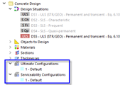 Default Configurations for ULS and SLS Design