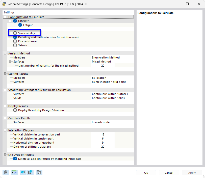 Deactivating 'Serviceability' Design