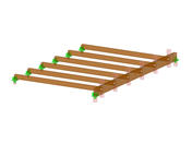 Model 003185 | NDS 2018 Timber Joists and Girder Structure