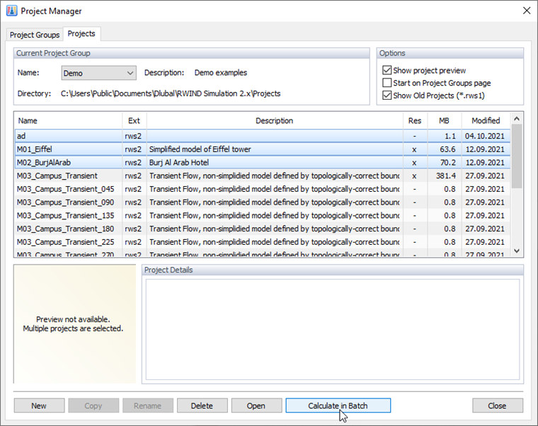 Project Manager, Batch Calculation