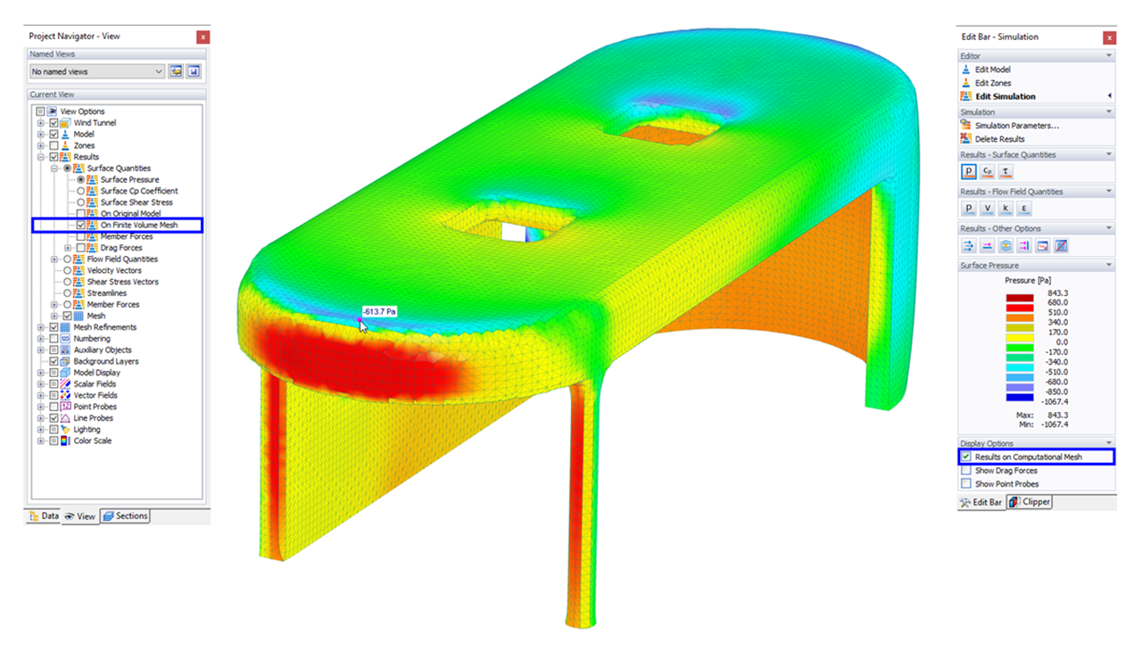 Results on Finite Volume Mesh
