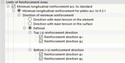 Minimum Longitudinal Reinforcement According to Standard for Plates