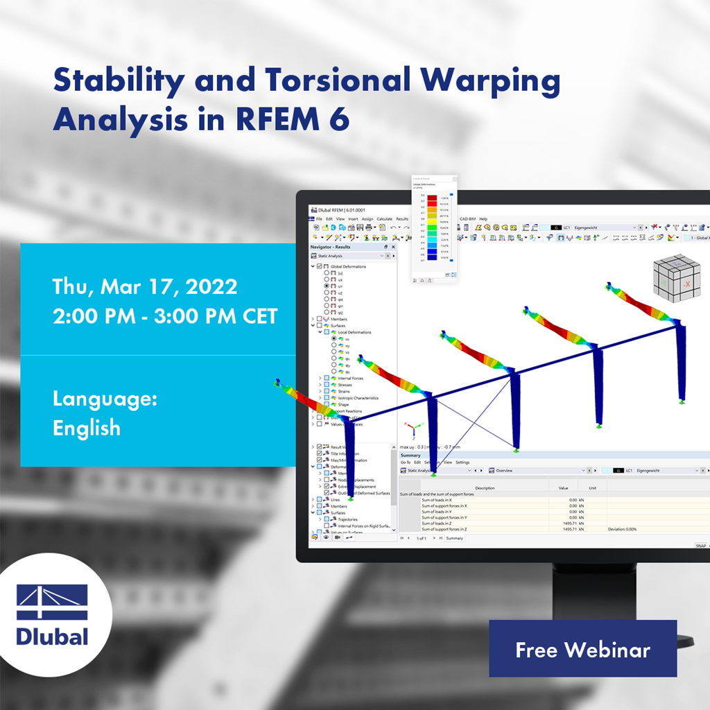 Stability and Torsional Warping Analysis in RFEM 6