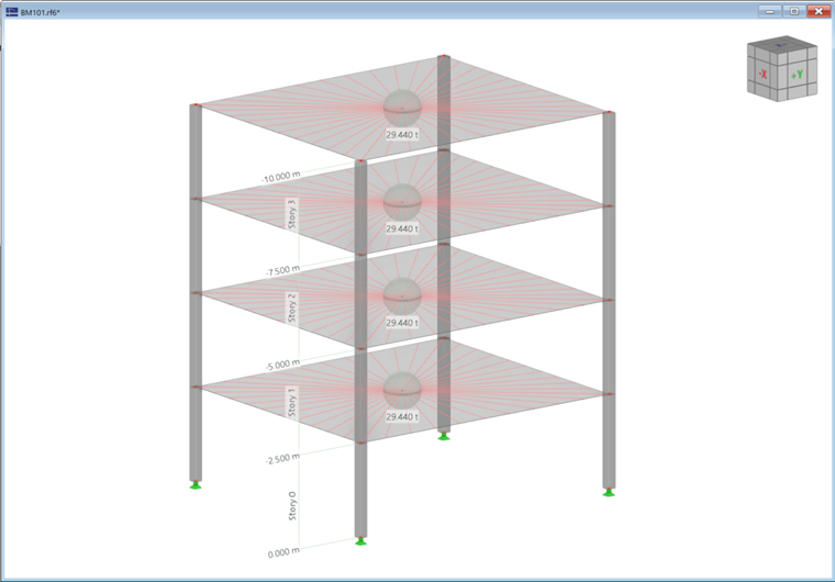 Rigid Diaphragms with Couplings to Center of Gravity