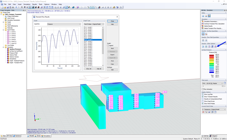 Transient Flow Results, Point Probes