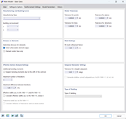 Dialog Box "New Model – Base Data", Tab "Settings and Options"