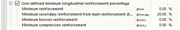 User-Defined Minimum Longitudinal Reinforcement Percentage