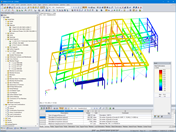 Deformation in RFEM (© m3-ZT GmbH)
