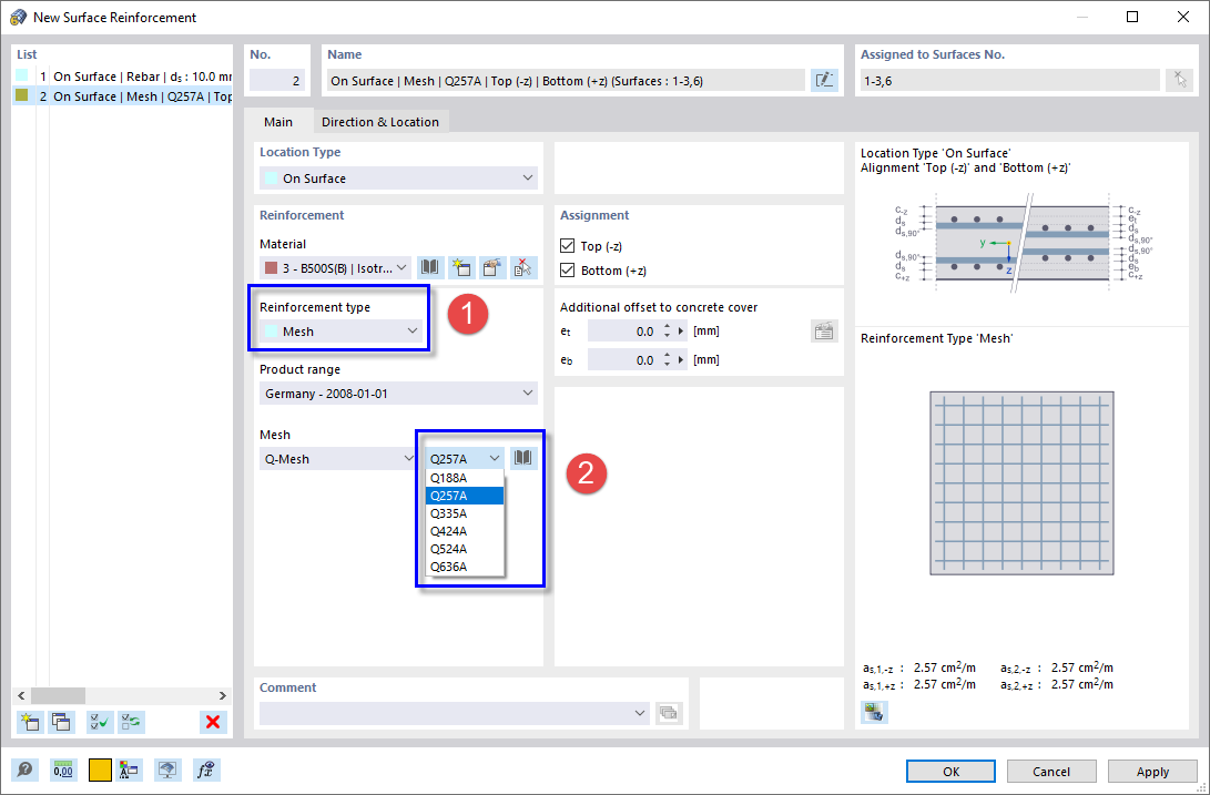 Defining Mesh Reinforcement