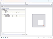 Dialog Box "New Opening"