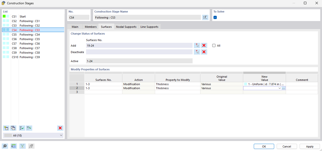 Modifying Member Hinge for Selected Members