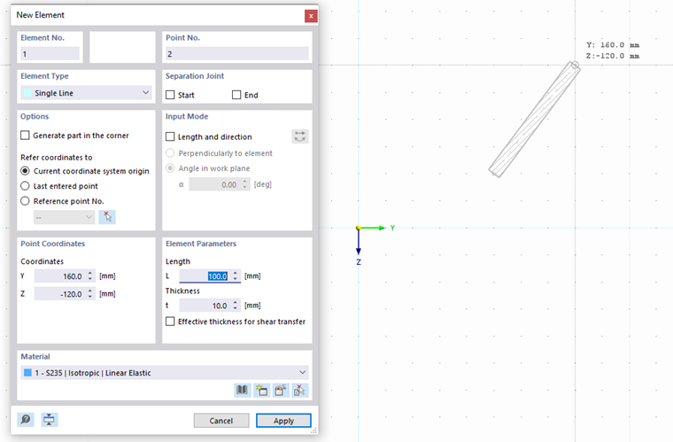 Setting Element Graphically