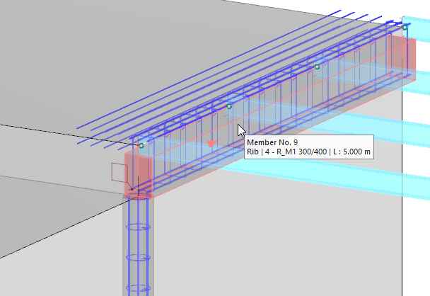 Rebars and Stirrups of Downstand Beam