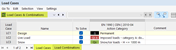 Load Cases and Combinations in Table