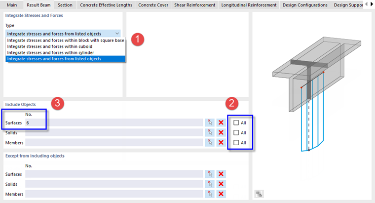 Defining Parameters of Integration