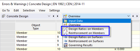 Categories for Member Results
