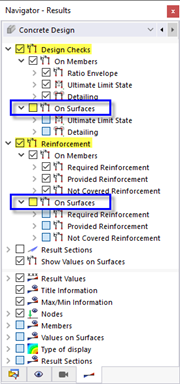 Switching off Surface Results