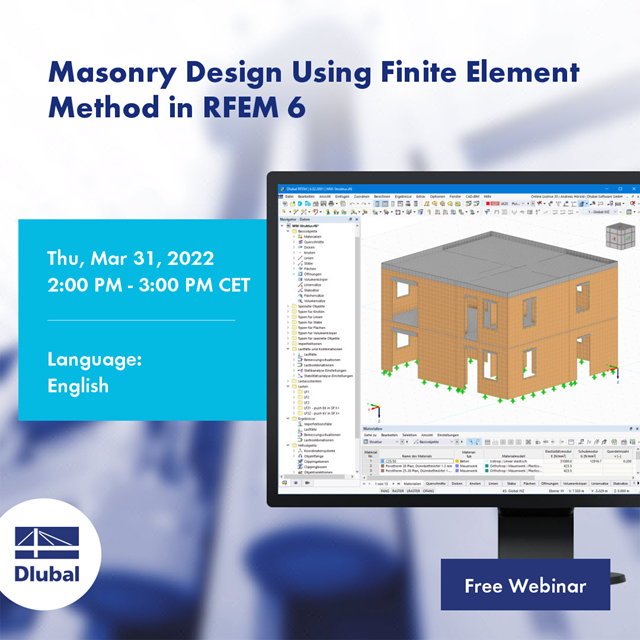 Masonry Design Using Finite Element Method in RFEM 6