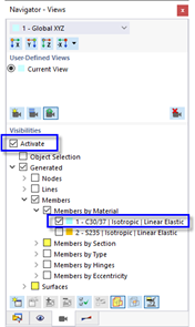 Activating Visibility for Concrete Members