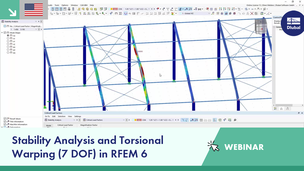 Stability Analysis and Torsional Warping (7 DOF) in RFEM 6