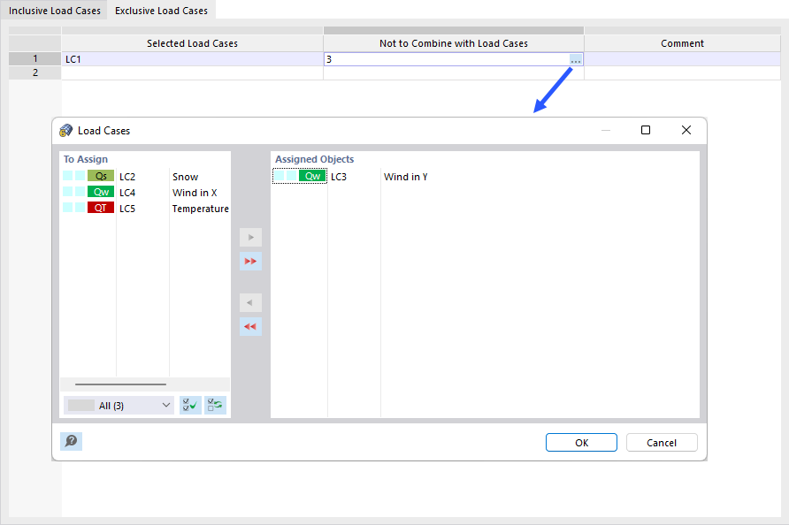 Defining Mutually Exclusive Load Cases
