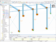 Arrangement of nodal supports to determine buckling lengths for stability analyses in structural analyses.