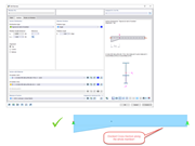 FAQ 005225 | I would like to model a frame beam with a tapered cross-section. For this, I have created a member with the cross-section distribution "Tapered...