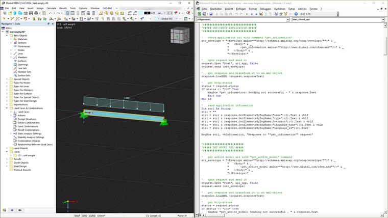 Generated Beam on Two Columns with Member Load